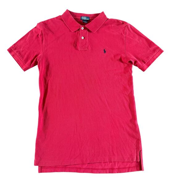 Polo Ralph Lauren Boys XL Red Short Sleeve Polo Shirt Pony Logo 18x29 - Picture 1 of 3